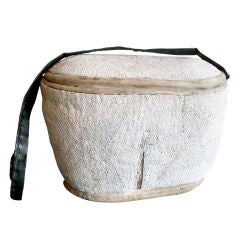 Nigerian Ceremonial White Beaded Shoulder Basket