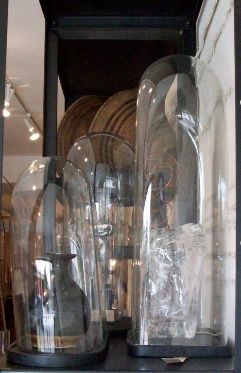 19th c. Double Glazed Glass Display Domes In Excellent Condition In Wainscott, NY