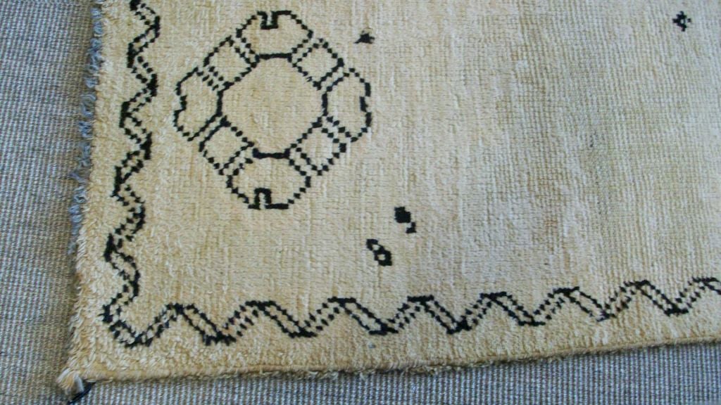 Hand-Woven Unusual Moroccan Rug