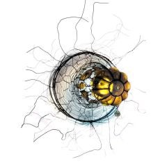 Lighted Wall Sculpture: Goldenrod