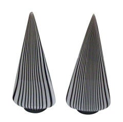 Pair of Italian Glass Table Lamps