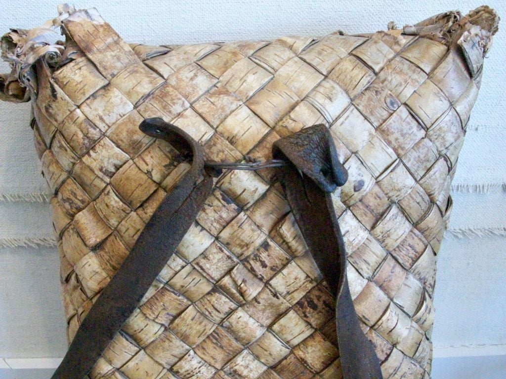 XIXe siècle Sac à dos suédois en bouleau tressé du 19e siècle en vente
