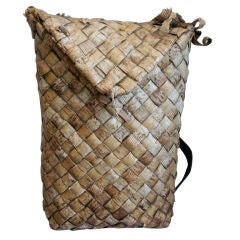 19th Century Swedish Woven Birch Backpack