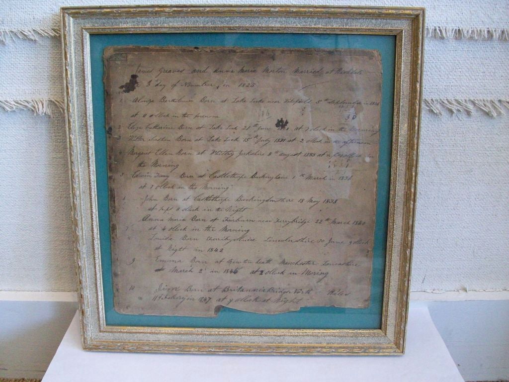 Marriage Certificate and Birth Record from Mid 19th Century