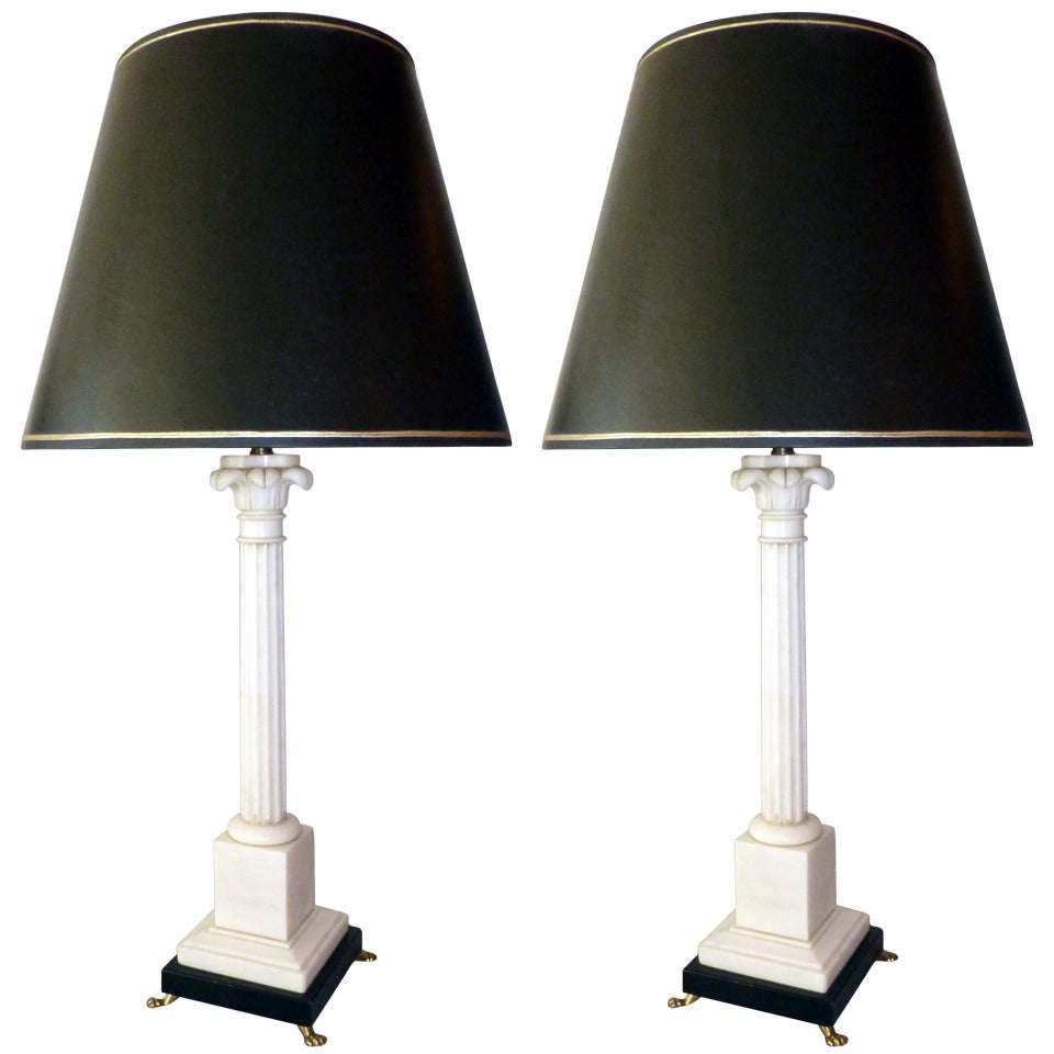 Neoclassical Style Pair of Lamps