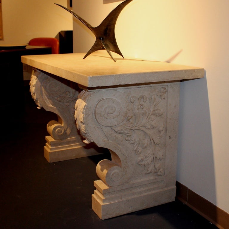 Pair Of Stone Consoles
