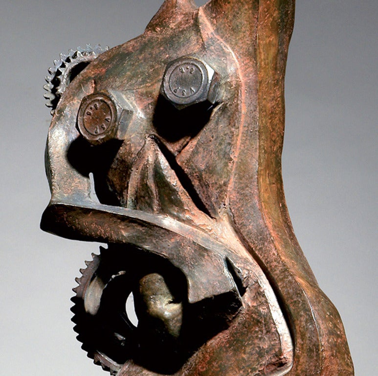 Moulage Sculpture cubiste contemporaine en bronze Inspiration africaine par Mariko en vente