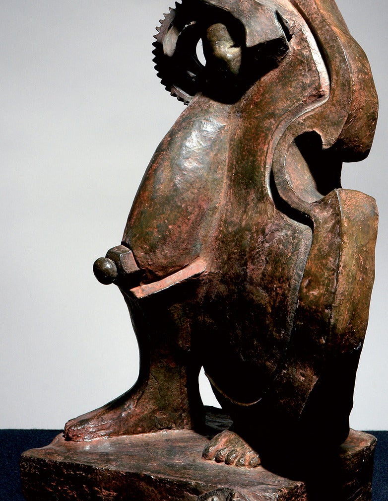 Bronze Contemporary Cubist Sculpture African Inspiration by Mariko In Excellent Condition For Sale In Miami, FL