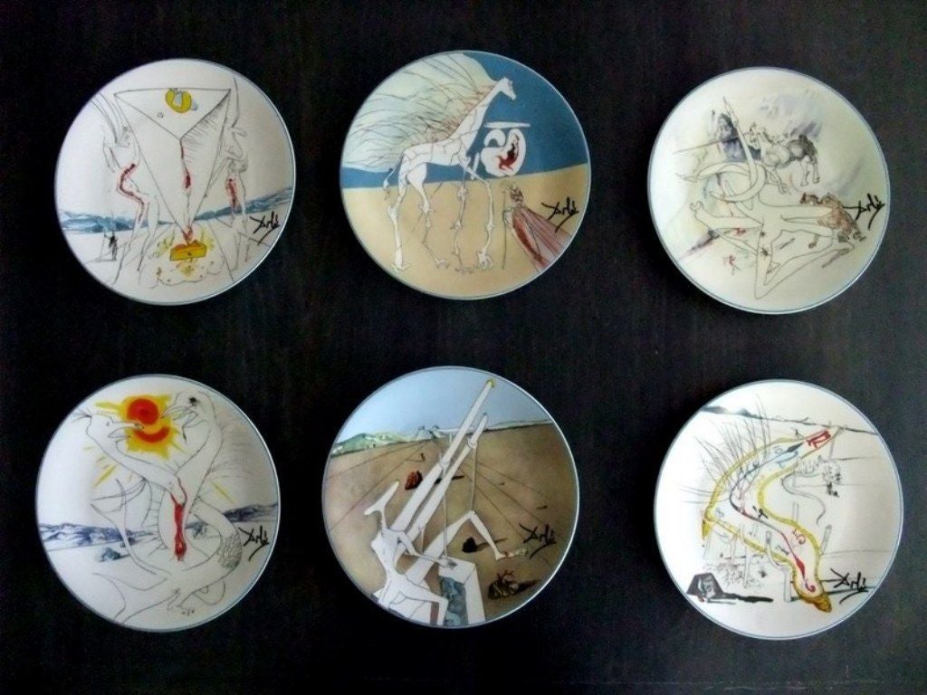 Salvador DALI set of 6 plates 