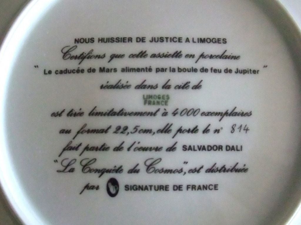 French Salvador DALI set of 6 plates 