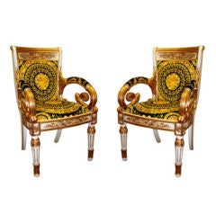 Versace Pair Of Armchairs
