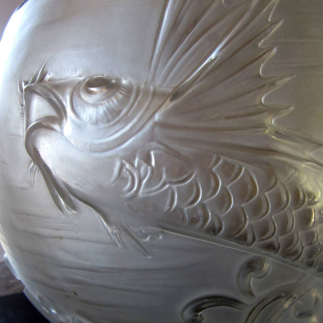 Art Glass Art Deco Glass Vase signed by Lorrain