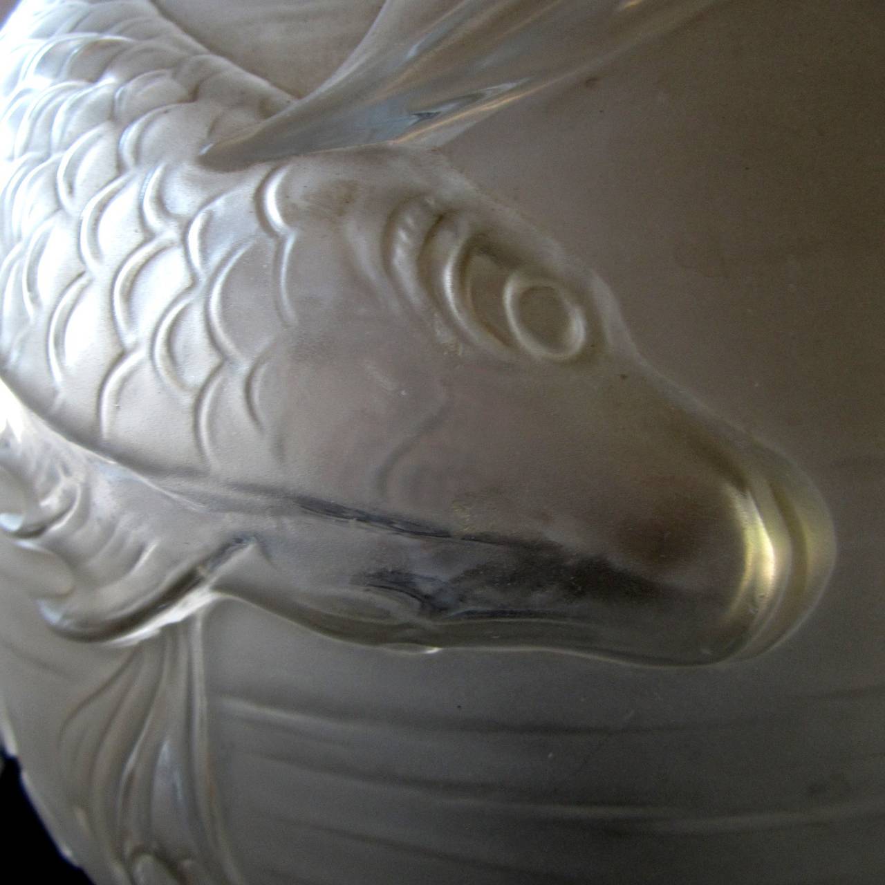 Mid-20th Century Art Deco Glass Vase signed by Lorrain