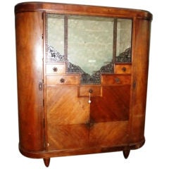 Majorelle Art Deco Vitrine in Blond Mahogany Signed piece 5