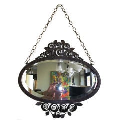 Metal Mirror Attributed to Edgard Brandt