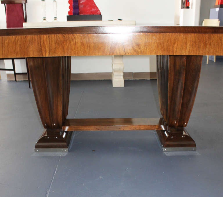 6 Extensions Art Deco Dining Table - Fits 18/20 People In Excellent Condition In Miami, FL