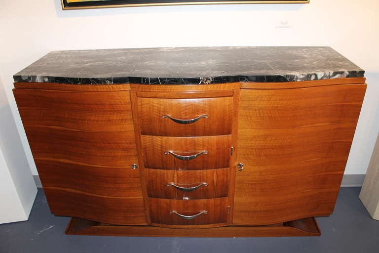 Art Deco walnut French buffet