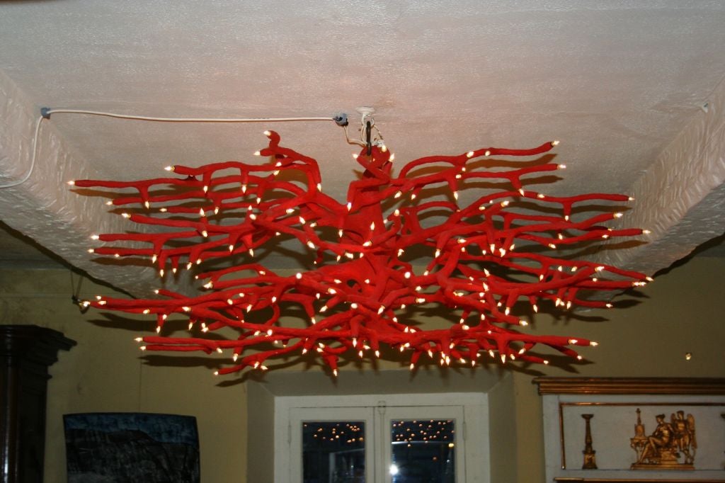 red coral chandelier