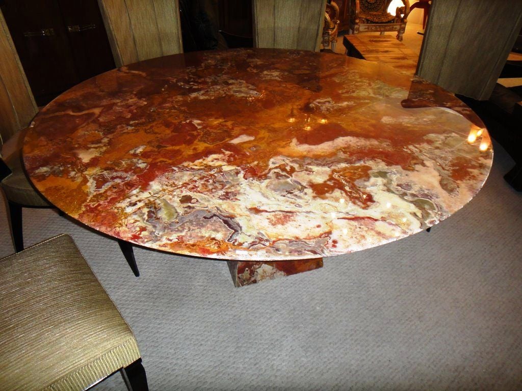 Italian Precious Onyx Dining Table