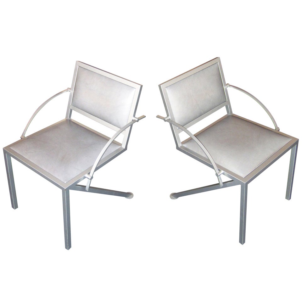 Pair of Armchairs Designed by Jean Michel Wilmotte