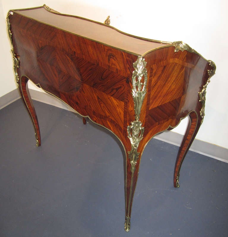 Louis XV Secretary in the Style of Jacques Dubois, Rosewood and Ormolu 1