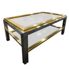 Glass And Metal Coffee Table