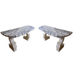Pair Of Marble Consoles