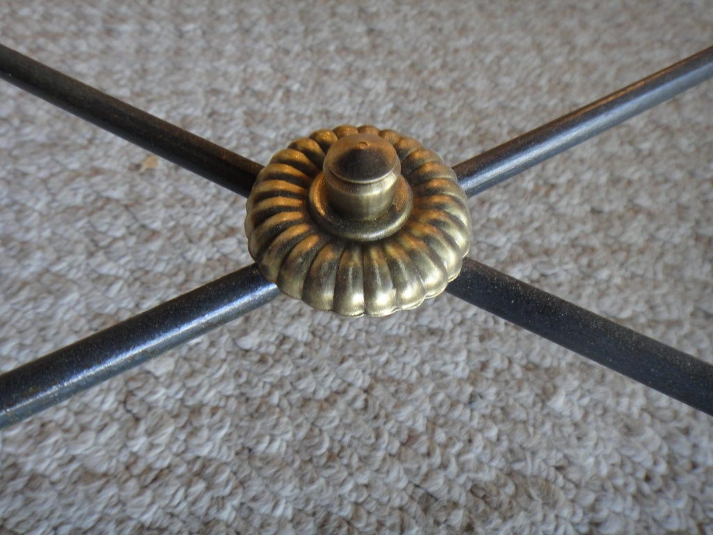 Mid-20th Century Metal and Glass Coffee Table