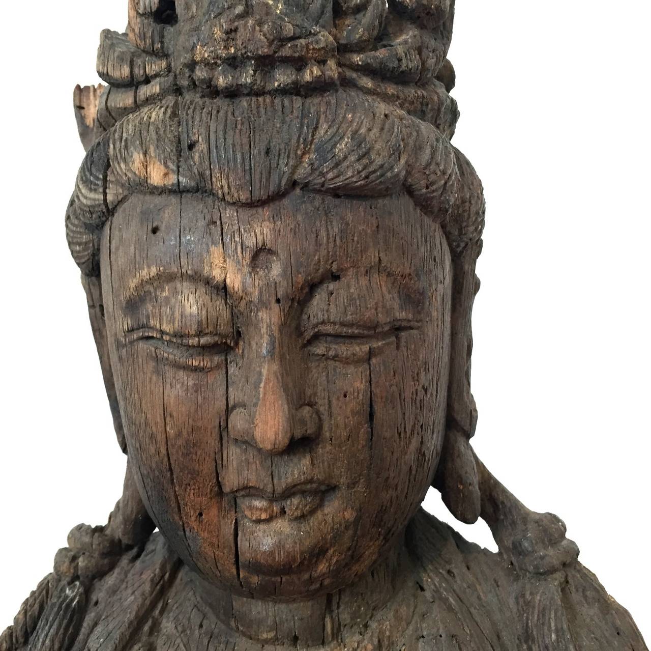 18th Century and Earlier 16th Century Guanyin Carved Wood