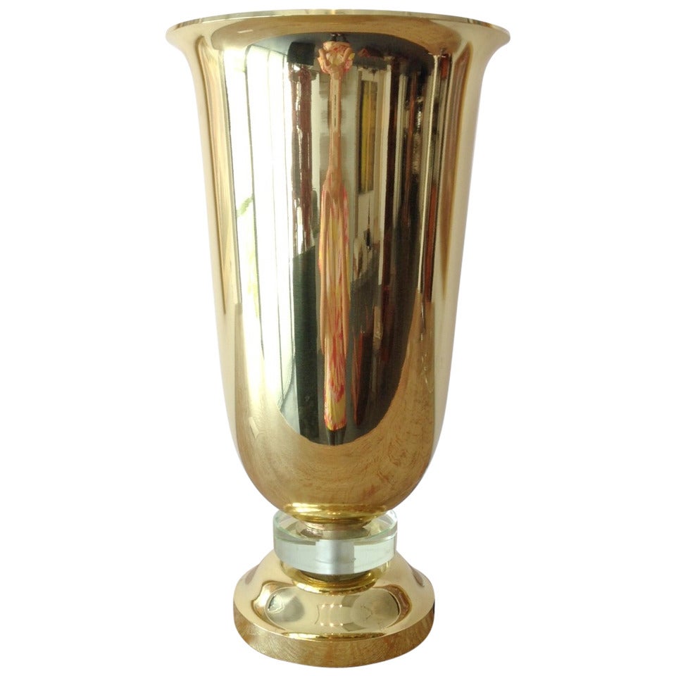 Brass and Glass Art Deco Table Lamp