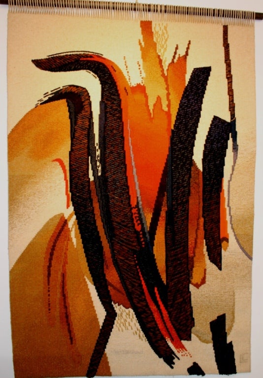 From the lyrical abstraction movement.
Very great design and interesting construction
Many works of art by this artist are exhibited in museums in United States and France.
 