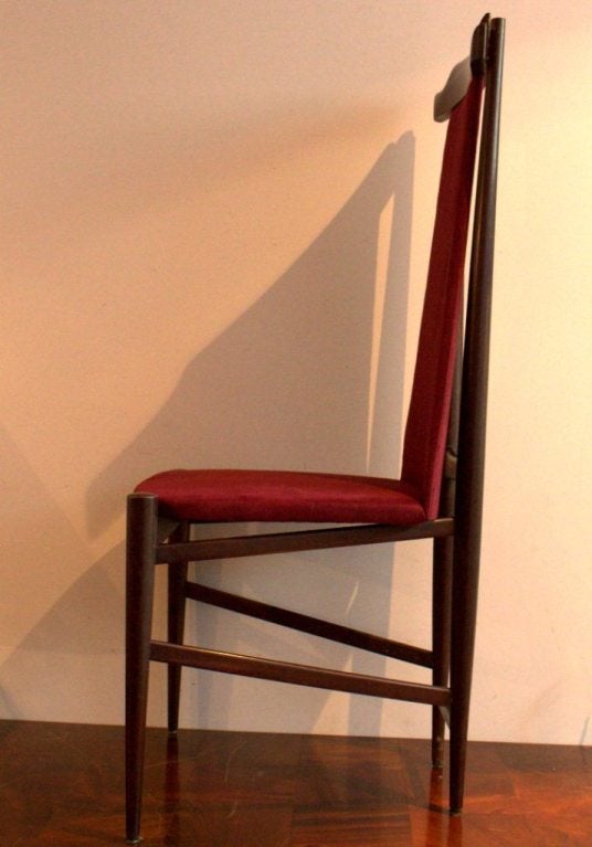 Set of 6 Chairs Mid-Century Italian Design Franco Albini Style  In Good Condition In Miami, FL