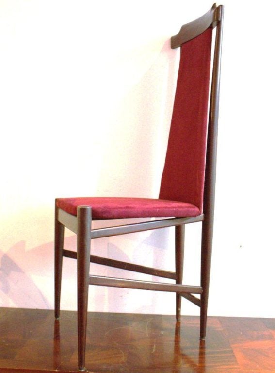 Mid-Century Modern Set of 6 Chairs Mid-Century Italian Design Franco Albini Style 