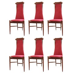 Set of 6 Chairs Mid-Century Italian Design Franco Albini Style 10