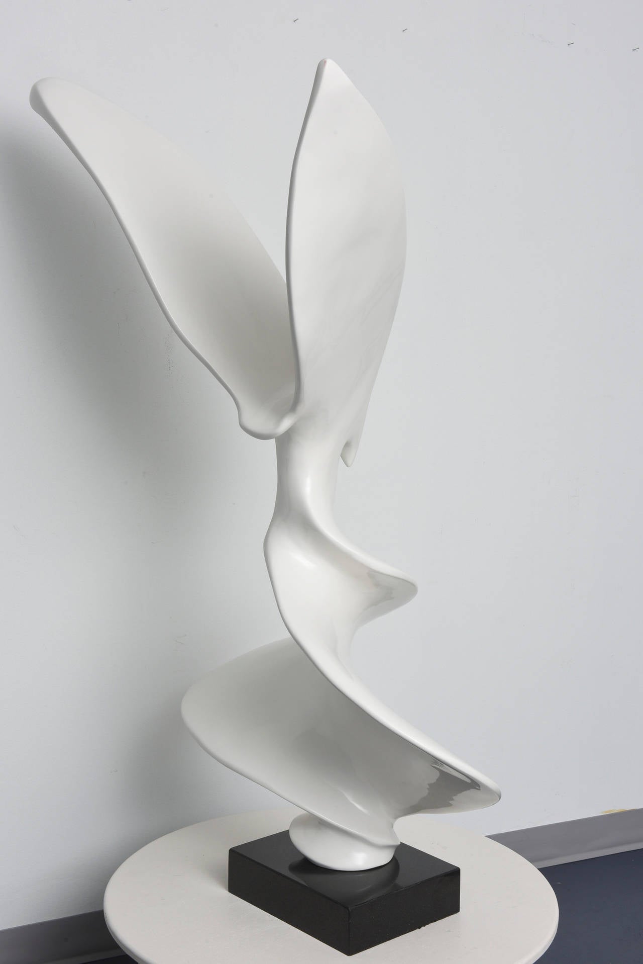 Marble Contemporary White Abstract Resin Sculpture