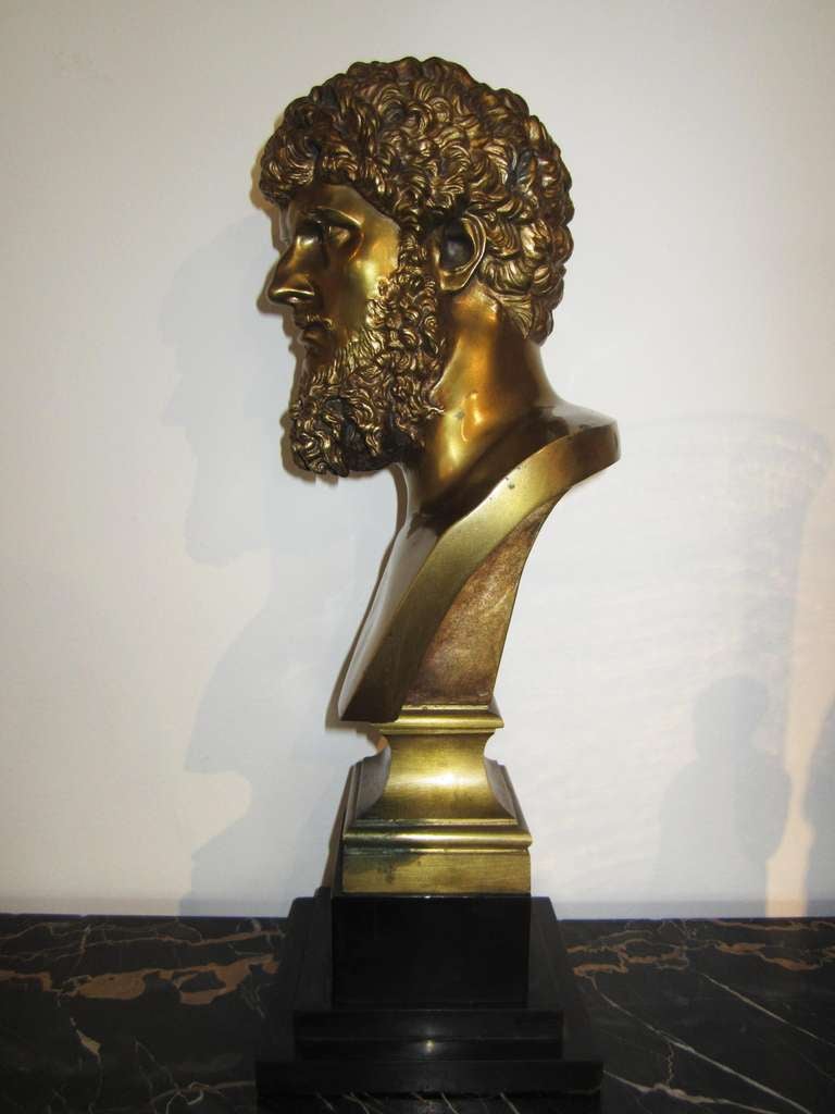 Saturday sales   Bronze - Emperor Lucius Verus  Bust   XIX ctry 3