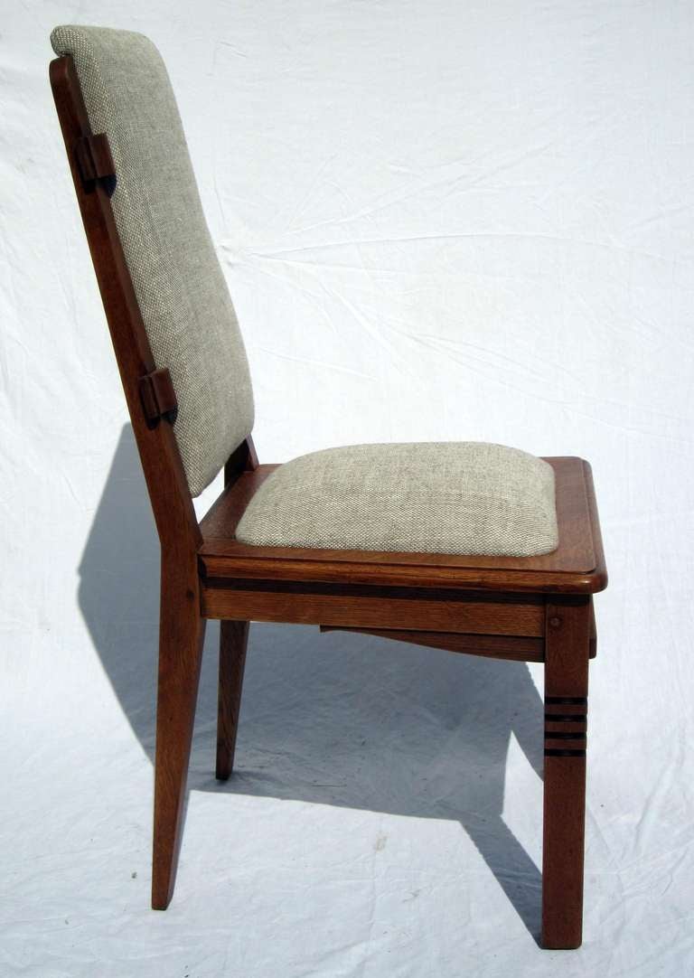 French Six Chairs Designed by Charles Dudouyt