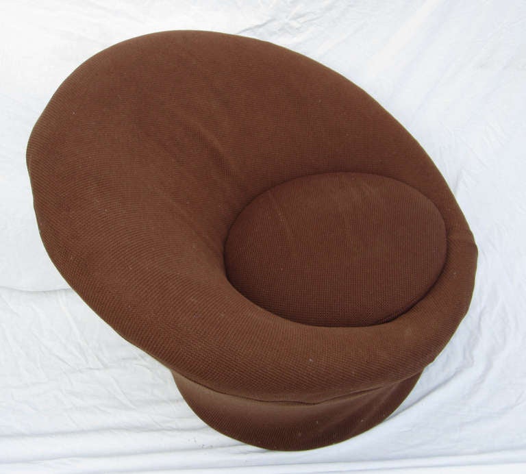 Fabric Mid Century brown Mushroom Lounge Chair by Pierre Paulin for Artifort