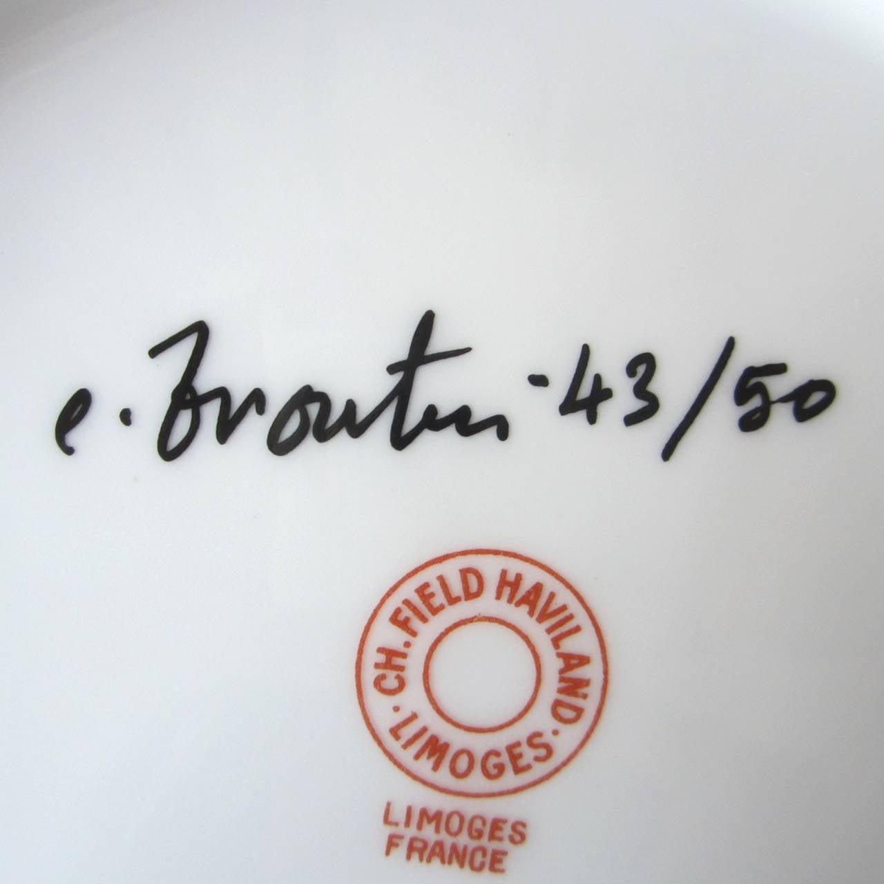 Beaux Arts Christian Broutin Hand-Painted Porcelain