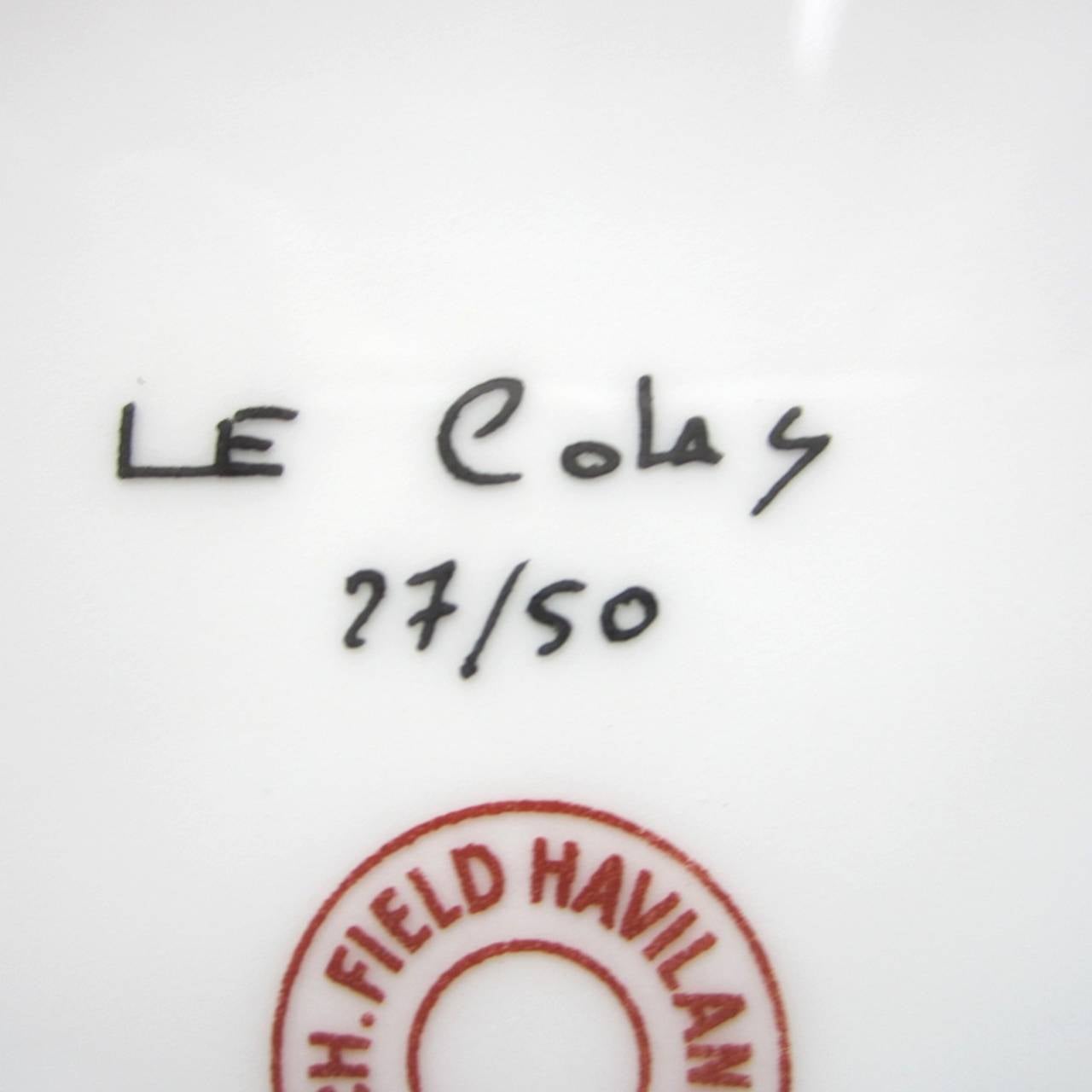 Haviland , Le Colas, Limited Edition Hand-Painted Porcelain Plate 1
