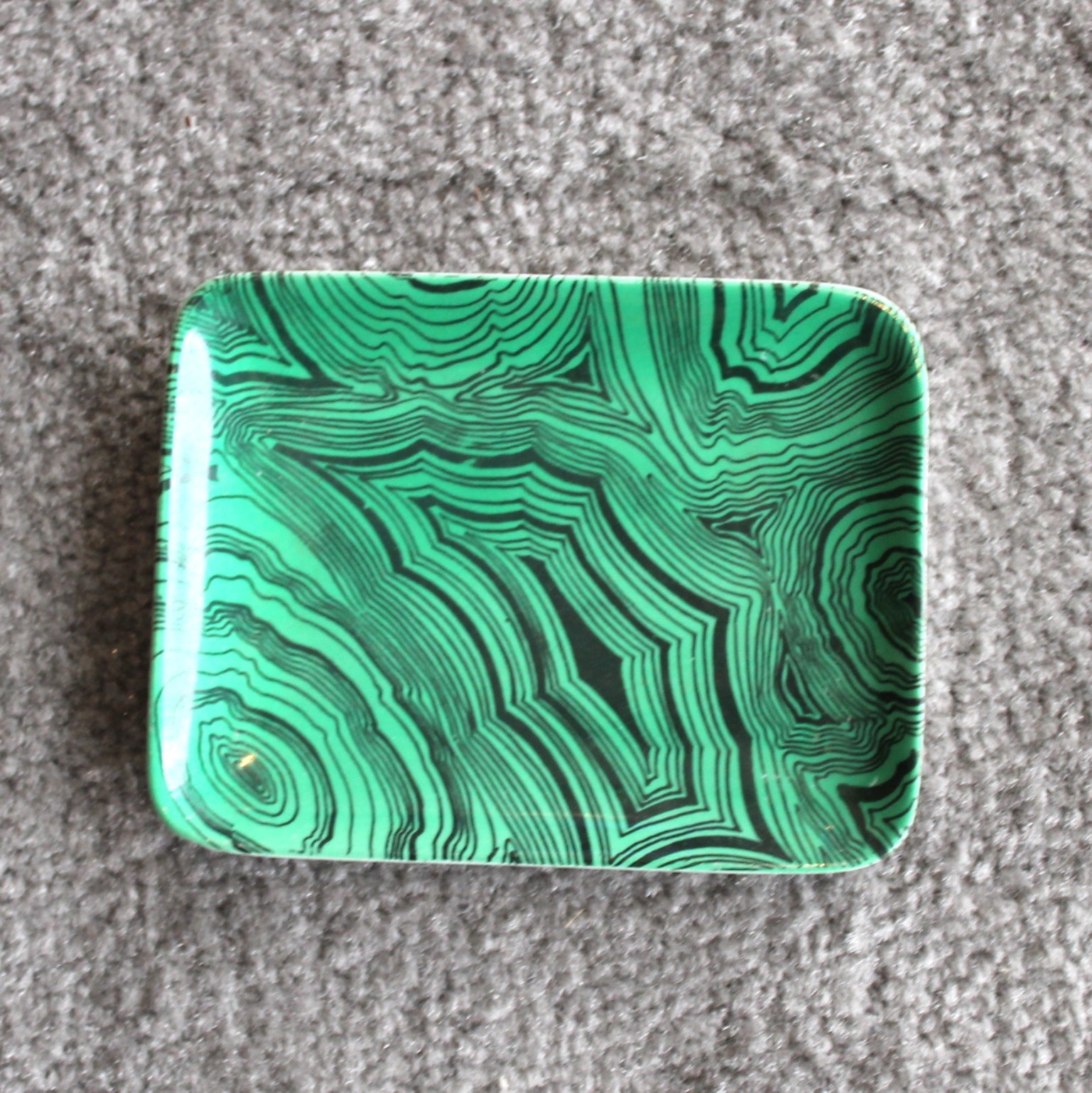 Malachite Porcelaine Tray By P. Fornasetti