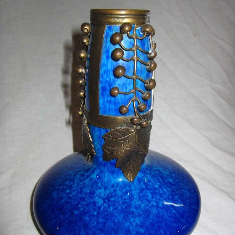 French Sevres Pocelain Art Nouveau Vase by P Millet