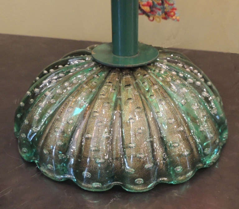 Early 20th C Murano Glass Lamp In Excellent Condition In Charleston, SC