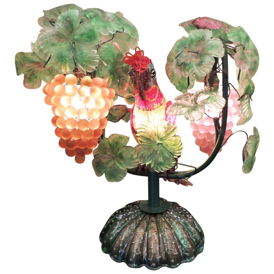 Early 20th C Murano Glass Lamp