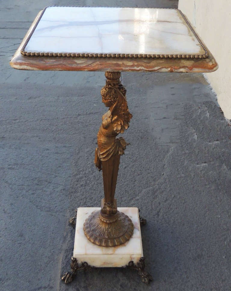 19th Century French Marble and Onyx Stand 5