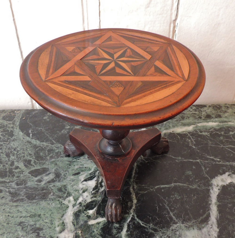 Rare 19th C Jamaican Miniature Specimen Table, attributed to Ralph Turnbull In Good Condition In Charleston, SC