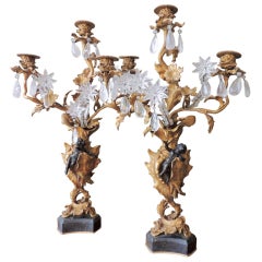 Pair of Beautiful Early 19th Century French Candelabras