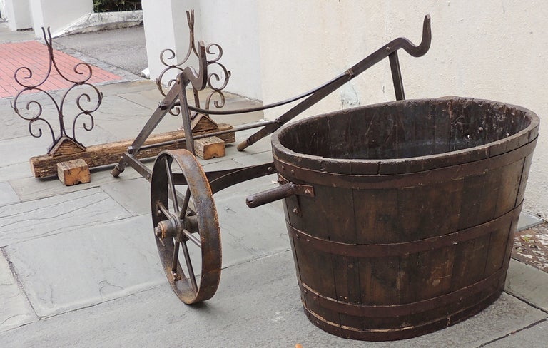 Rustic 19th Century French Wine Cart