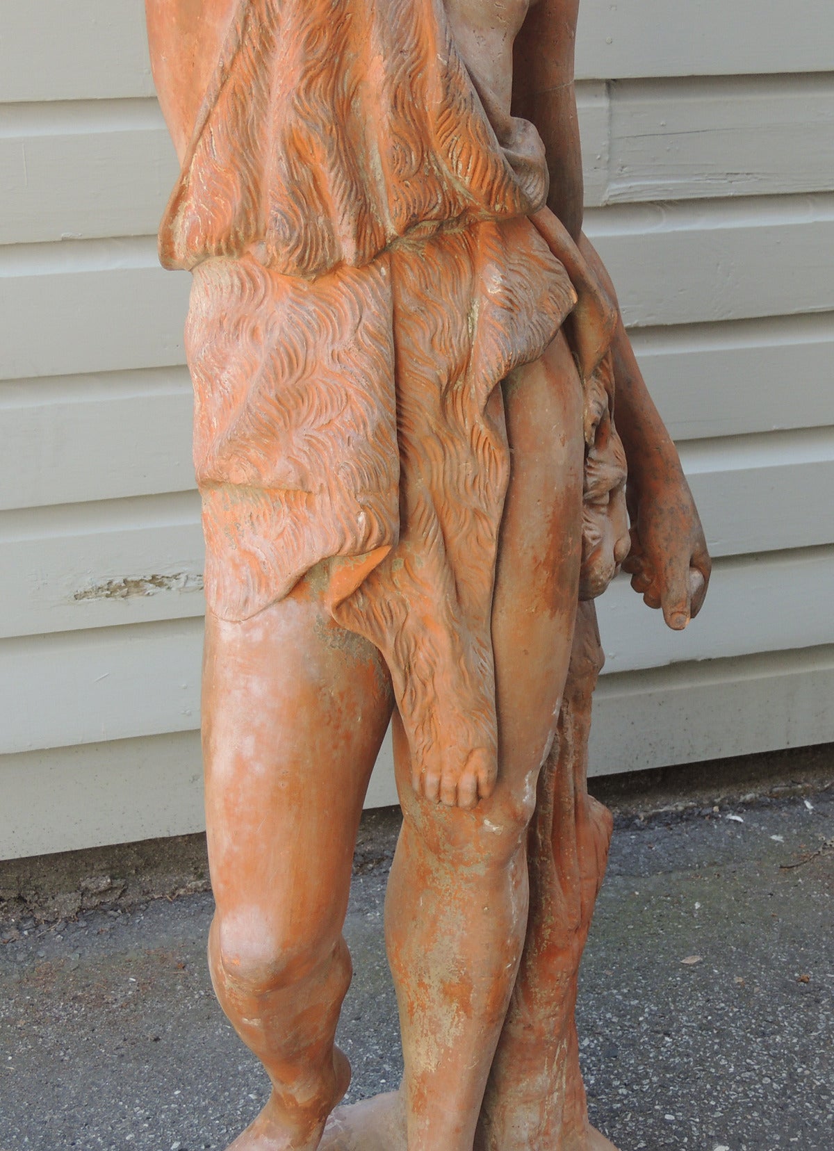 19th Century 19th C English Hercules Terracotta Statue, Stamped 'Philips V. S. Mare'