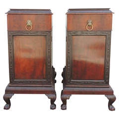 Antique Pair of Early 19th Century Georgian Pedestal/Cabinet Knife Boxes